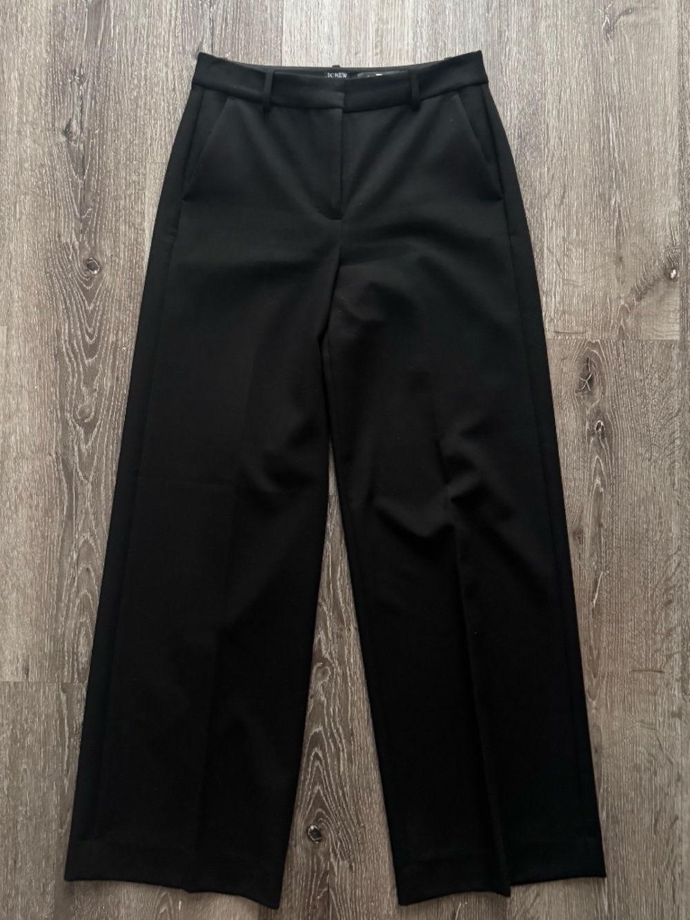 J. Crew Wide Leg Trousers 8 Black